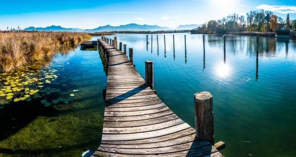 scenery at lake chiemsee - bavaria - germany