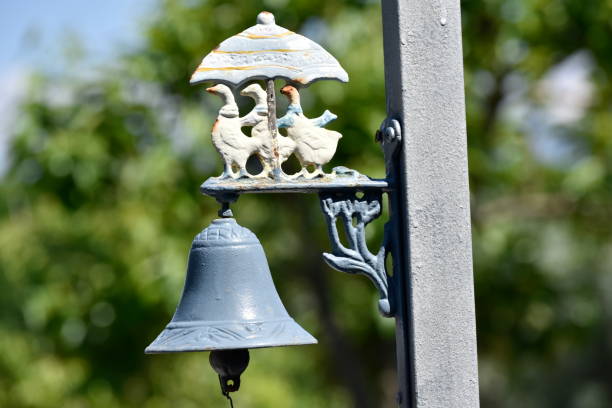 metal knocker bell for country house with geese