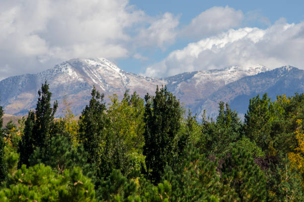 Ogden and mountains in Salt Lake City, Utah with snow during the fall Ogden and mountains in Salt Lake City, Utah with snow during the fall ogden utah photos stock pictures, royalty-free photos & images