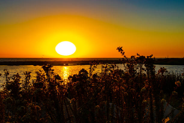 Ocean Sunset On The Horizon stock photo