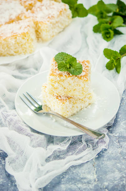 istock Cakes in coconut shavings. Selective focus. Food. 1067110508