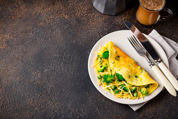 istock Keto low carb omelet  and bulletproof coffee 1067114146