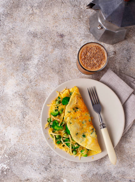 istock Keto low carb omelet  and bulletproof coffee 1067114178