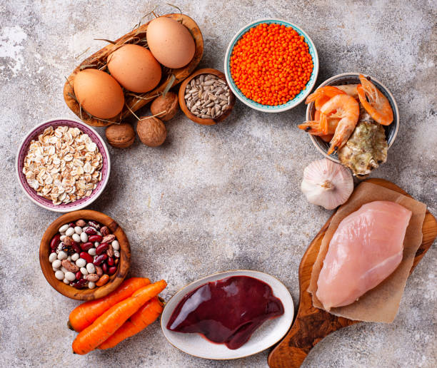 istock Healthy product sources of zinc. 1067116424