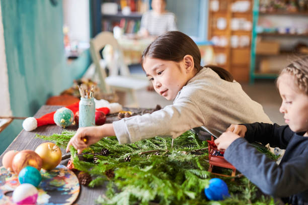 istock Children Making Christmas Presents 1067120186