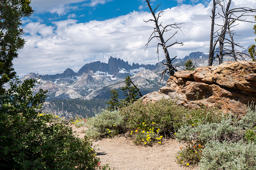 Trail leading to the Minaret Vista viewpoint in Mammoth Lakes California, in the Eastern Sierra Nevada Mountains