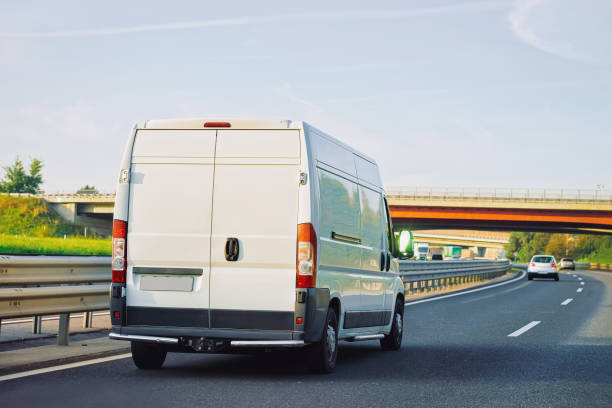 istock Mini van on highway road in Slovenia 1067132198