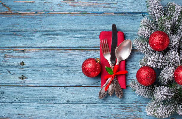 istock Christmas or New year festive table setting 1067133480