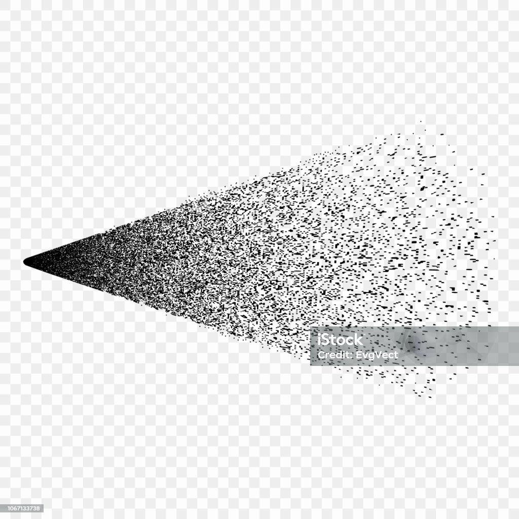 Small Splatter Effect Spraying Black Particles The Splatter Effect On A White Isolated ...