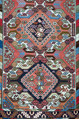 a beautiful and colored Traditional handmade Turkish Carpet