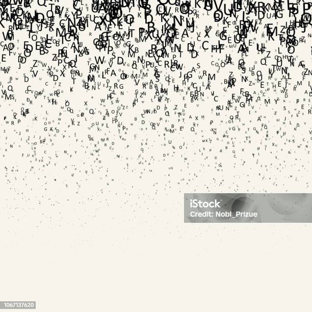 The Pattern Composed From Letters Stock Illustration - Download Image Now - Pattern, Book, Text