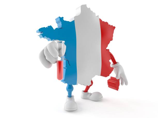 istock France character holding glass sample 1067139982