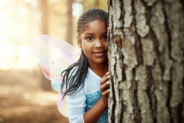 istock Just a cute fairy fluttering around the woods 1067140528