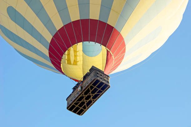 istock yellow air balloon in blue sky in  Cappadocia 1067140730