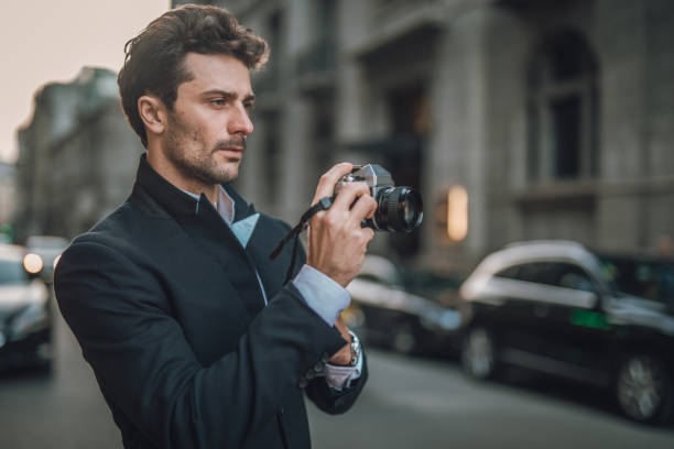 istock Modern photographer on the city 1067144072