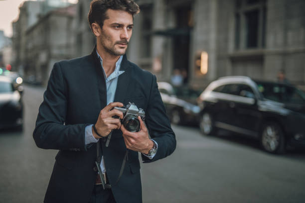 istock Modern photographer on the city 1067144080