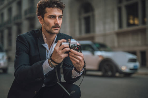 istock Modern photographer on the city 1067144268