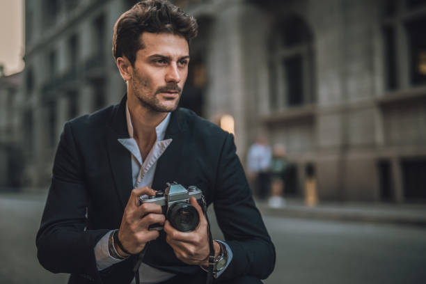 istock Modern photographer on the city 1067144636