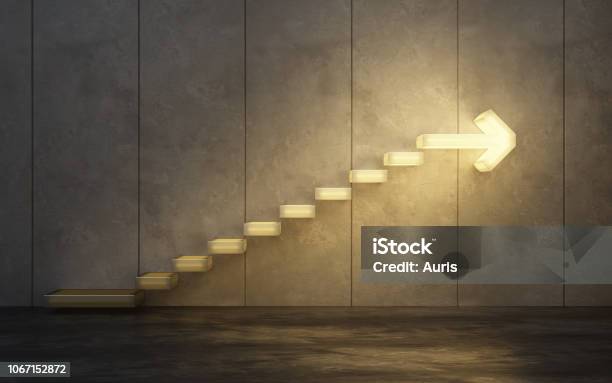 Stairs Going Upward Stock Photo - Download Image Now - Staircase, Steps, Improvement