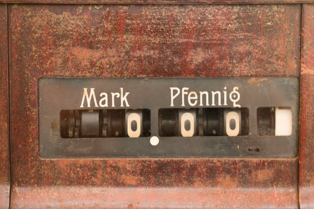 istock Display of an old German cash register 1067154128