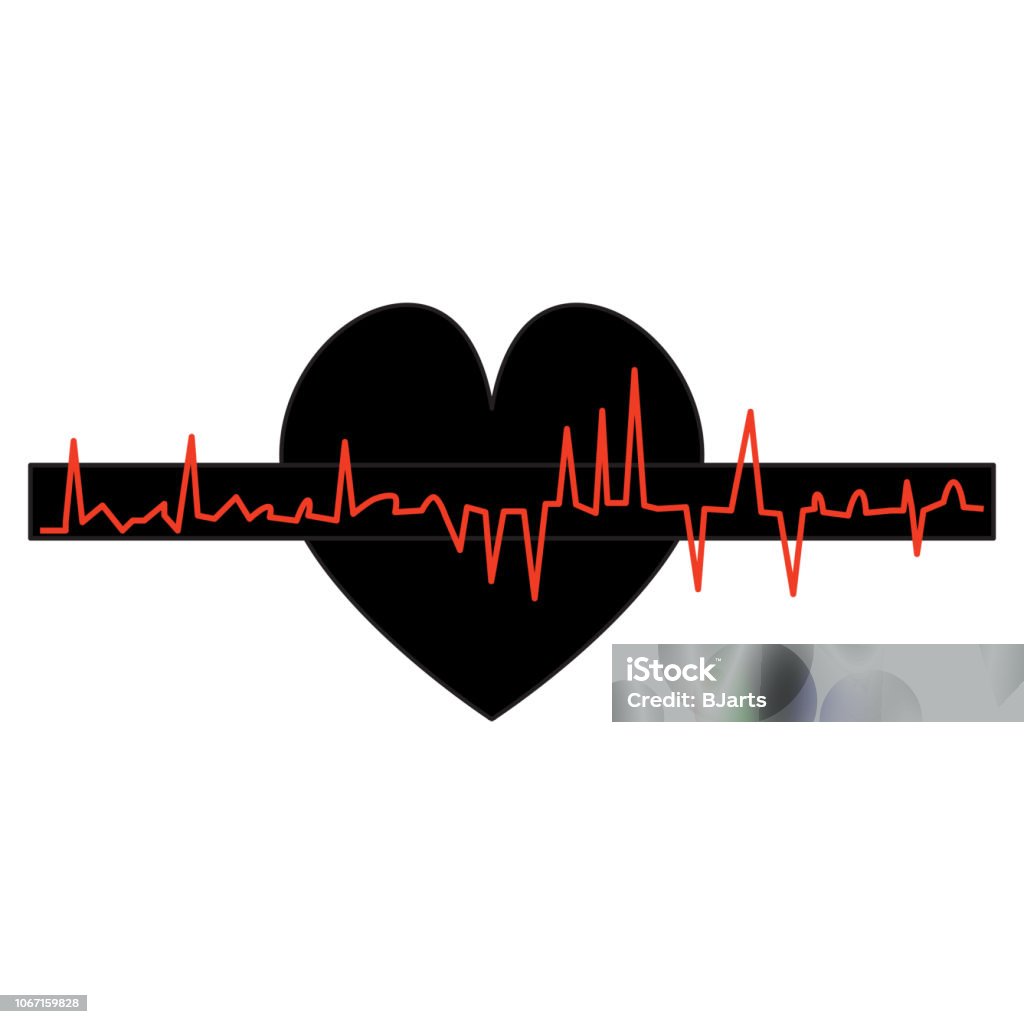 Hình Trái Tim Với Hình Minh Họa Vector Cardiogram Thiết Kế Nghệ ...