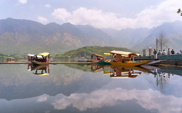 istock Boat dock at the shore of Dal Lake 1067169170