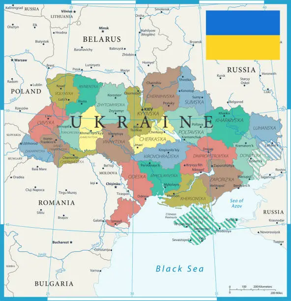 Vector illustration of 27 - Ukraine - Color1 10