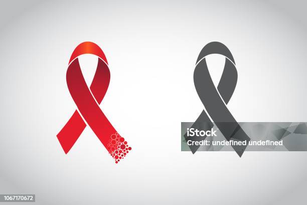 Red Ribbon World Aids Day Symbol 1 December Vector Illustration Stock Illustration - Download Image Now