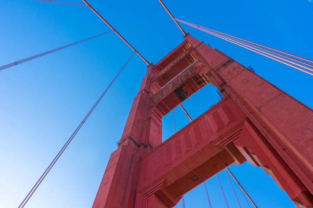 istock Bright red column of Golden Gate Bridge 1067175972