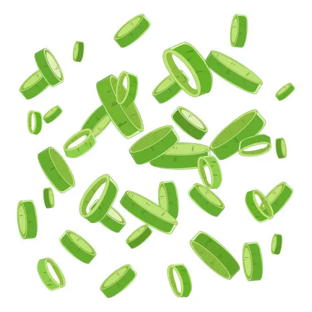 Vector illustration of Chopped Fresh Green Onions