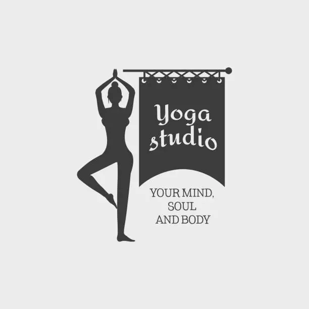 Vector illustration of Yoga Studio Badge Template.