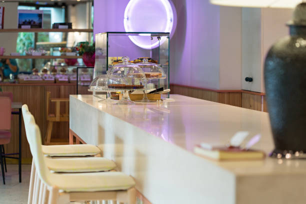 istock Modern restaurant interior in city center 1067210706