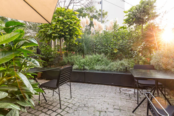 istock Garden restaurant in city center 1067210950