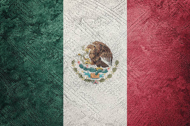grunge meksyk flaga. meksykańska flaga z grunge tekstury. - patriotism american flag flag retro revival zdjęcia i obrazy z banku zdjęć