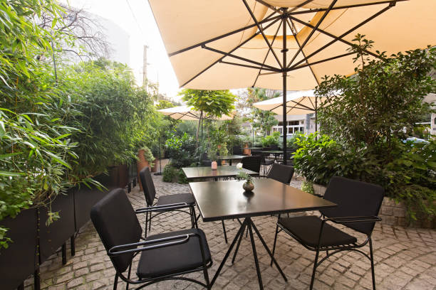 istock Garden restaurant in city center 1067212838