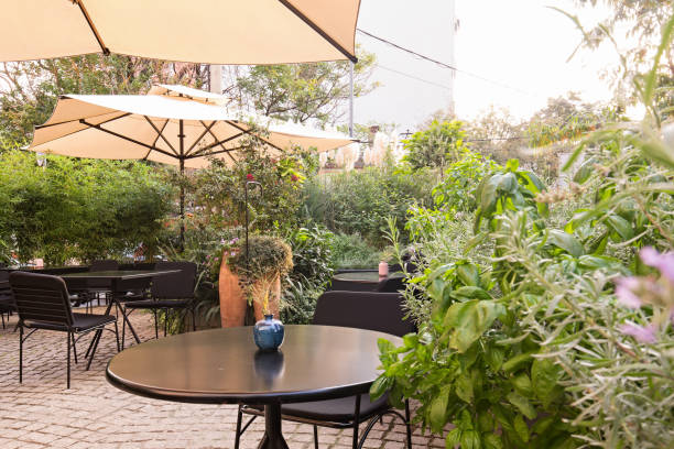 istock Garden restaurant in city center 1067212874