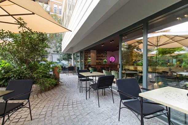 istock Garden restaurant in city center 1067212962