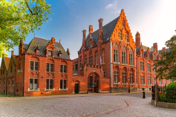 istock Old town at sunset, Bruges, Belgium 1067220712