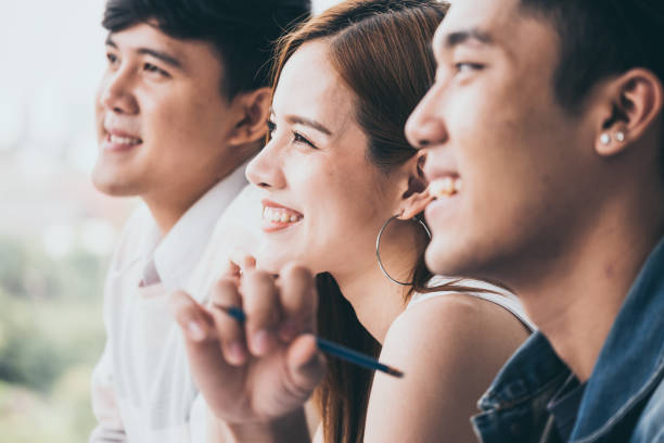 istock Asian Officers are feeling happy while training together at the office. 1067220990