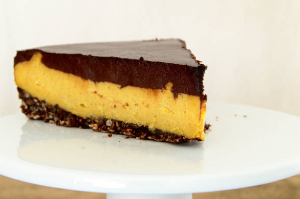 istock A slice of vegan cheesecake covered in chocolate 1067246726