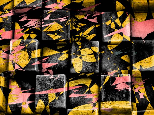 istock Colorful surreal world. Virtual graffiti. Abstract drawing painted on 3d-cubes. 1067250028