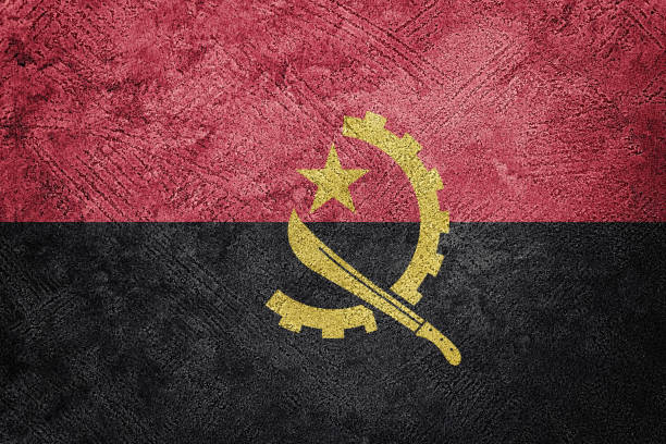 istock Grunge Angola flag. Angola flag with grunge texture. 1067267332