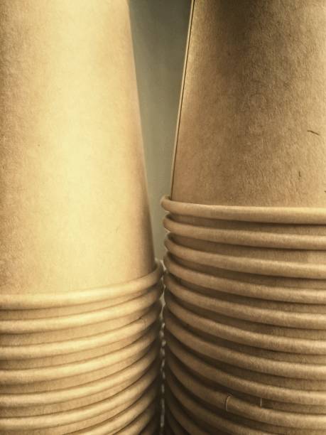 istock Close-up view of cardboard cups for hot drinks 1067267496