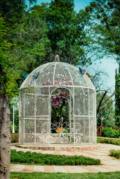 istock Little hut made in simple style in view 1067272204