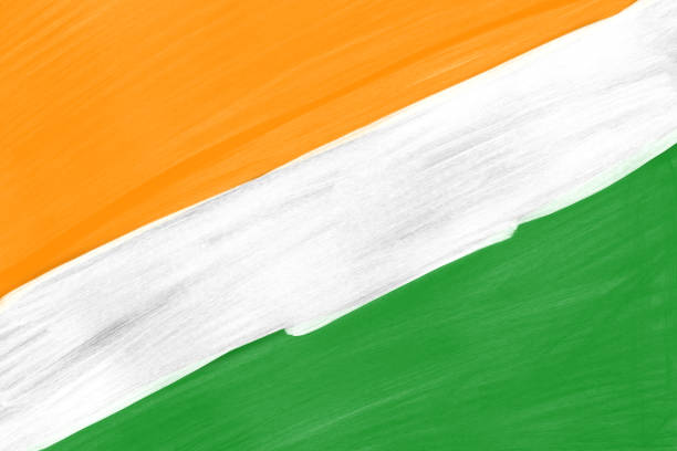 istock Abstract Painted Indian Flag Colors background, India Freedom Celebration Background. 1067280282