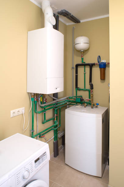 istock Domestic boiler room in modern flat. 1067285250