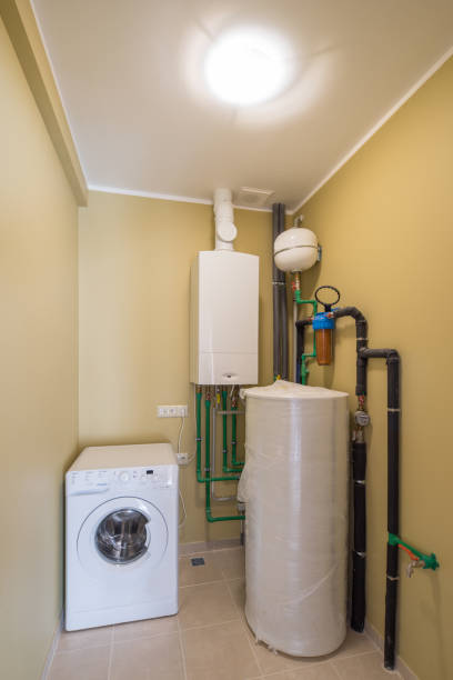 istock Domestic boiler room in modern flat. 1067285662