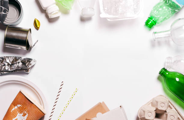 istock Household waste on a white background. 1067286832