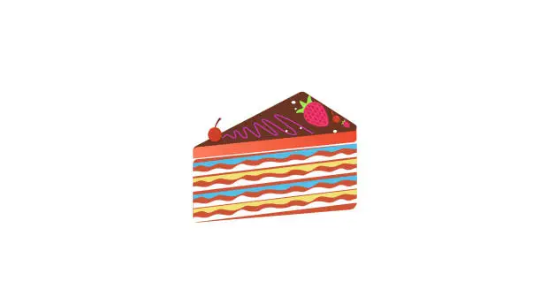 Vector illustration of Birthday Cake icon vector design