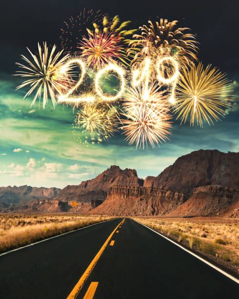 istock 2019 new year fireworks on the road 1067302002